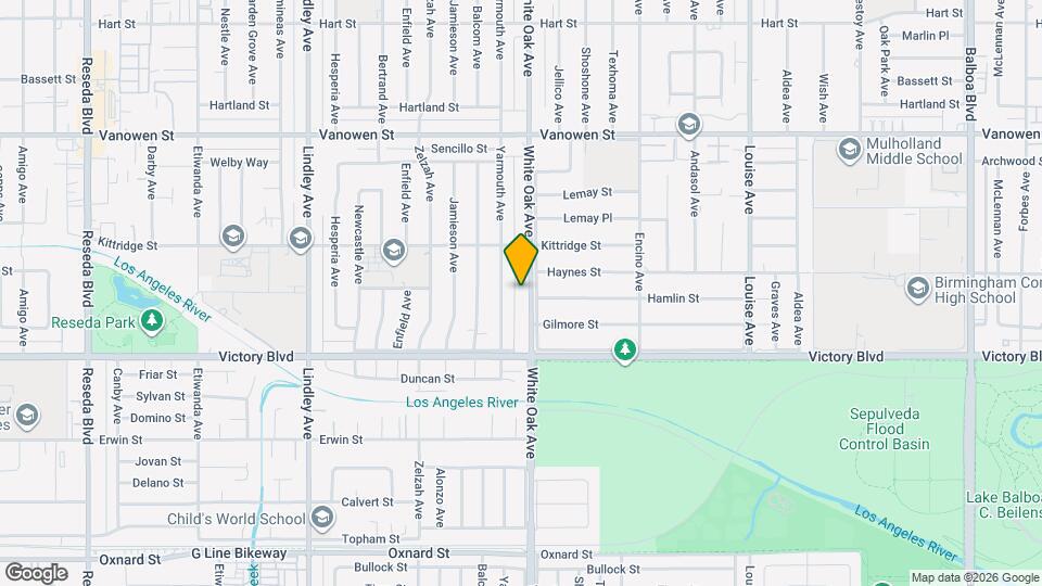 6503 White Oak Ave Map and Location Details