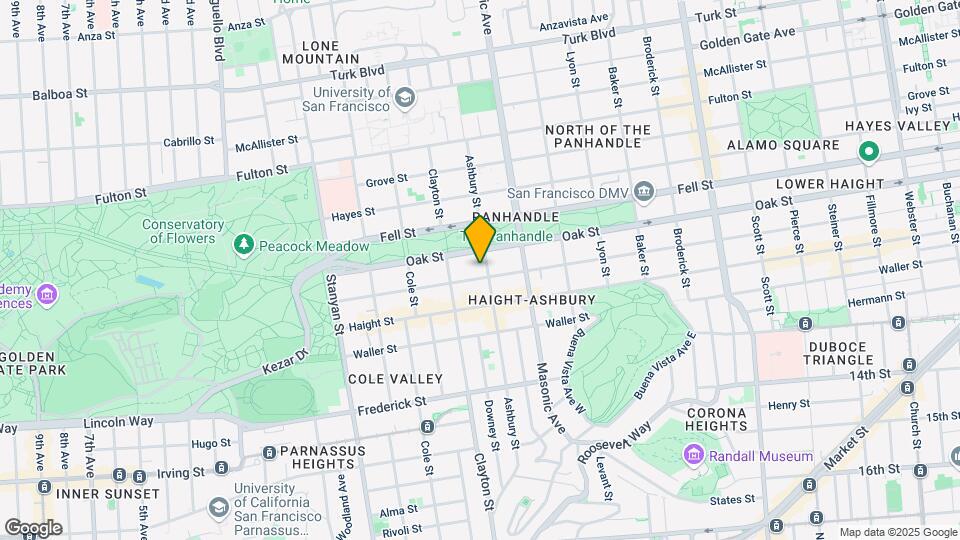 445 Ashbury St Mapa y Detalles de la Ubicación