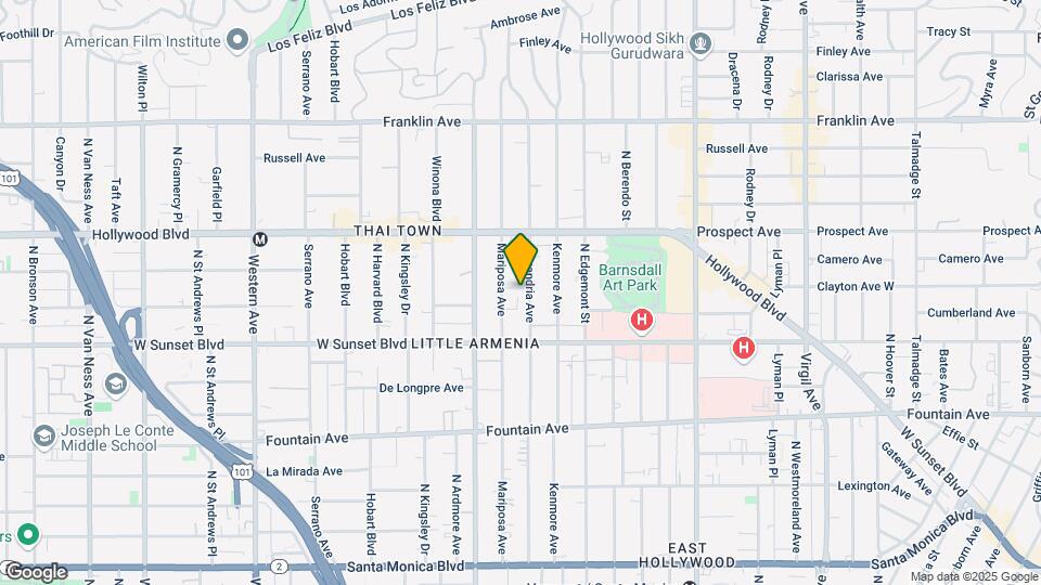 1557 N Alexandria Ave Mapa y Detalles de la Ubicación