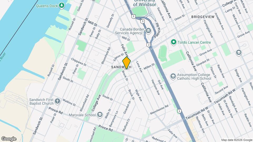 950 Brock St Map and Location Details