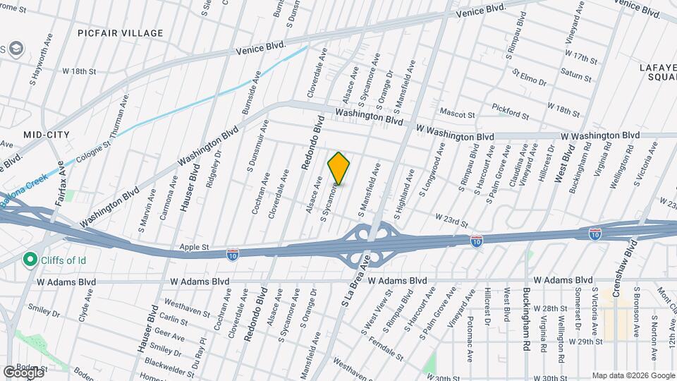 2210 S Sycamore Ave Map and Location Details