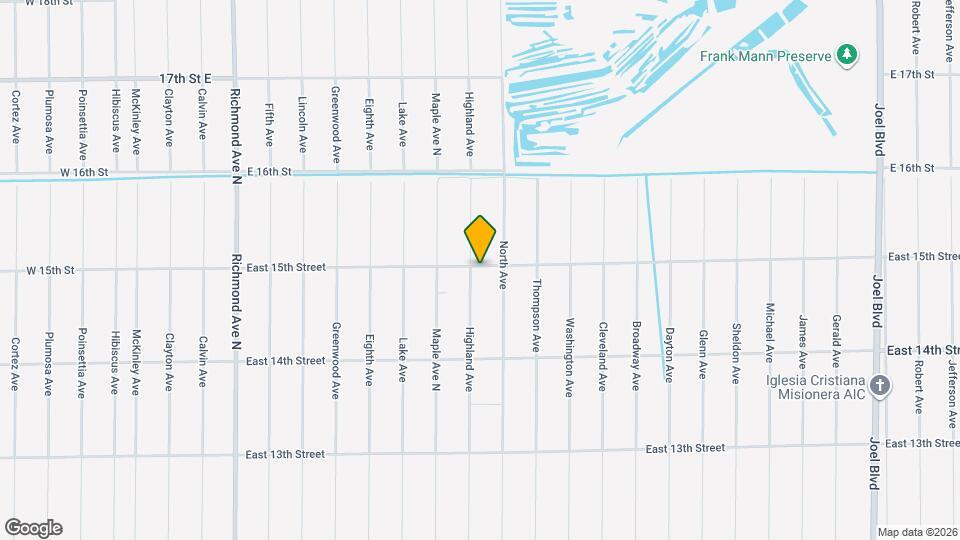 1422 Highland Ave Map and Location Details