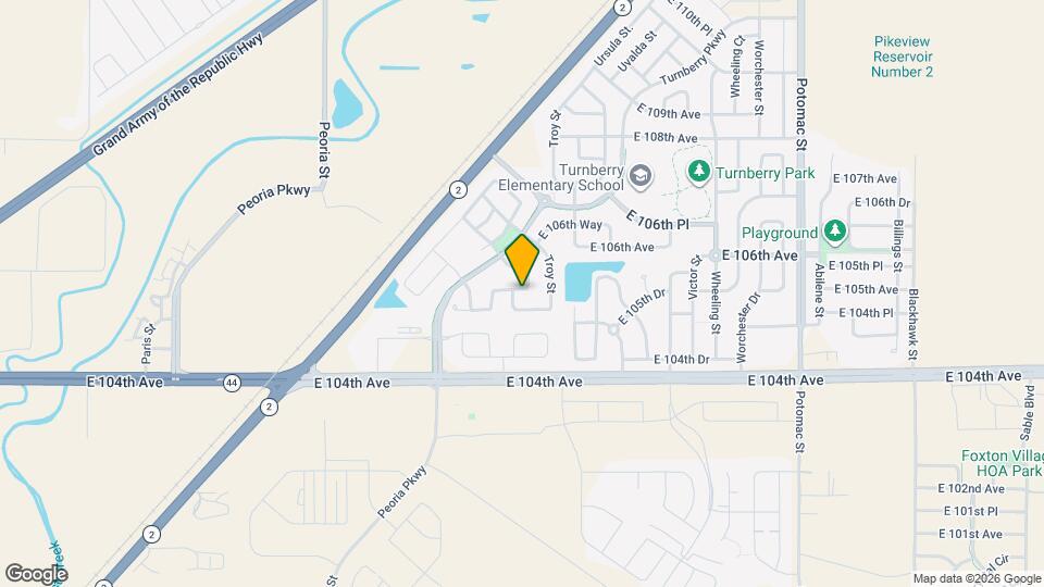 12772 E 105th Pl Map and Location Details