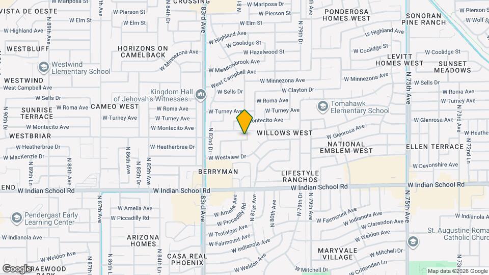 8102 W Heatherbrae Dr Map and Location Details