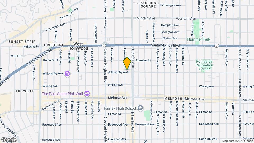 7907 Willoughby Ave Mapa y Detalles de la Ubicación