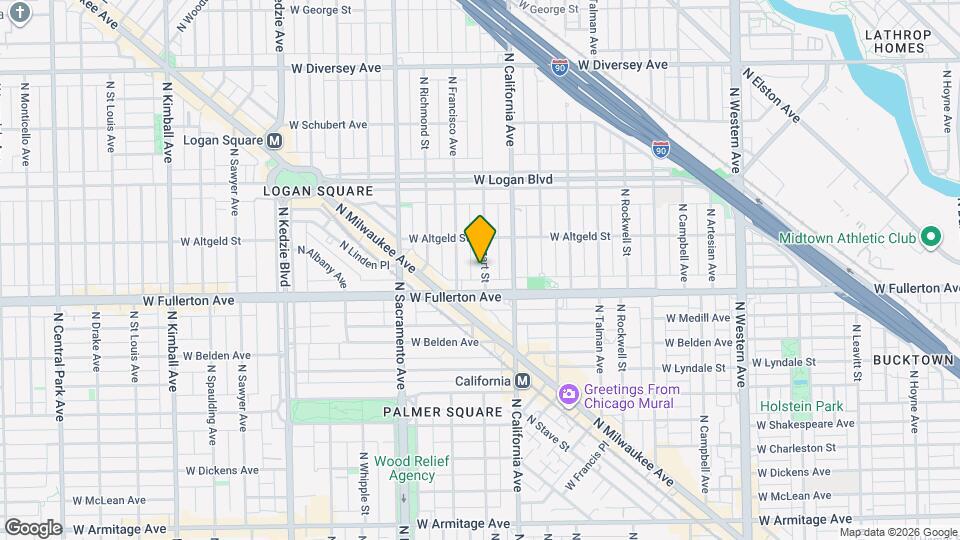 2424 N Mozart St Map and Location Details