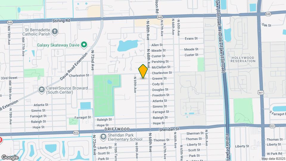 6840 Greene St Map and Location Details