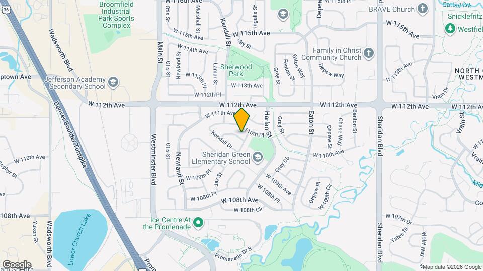 6221 W 110th Ave Map and Location Details