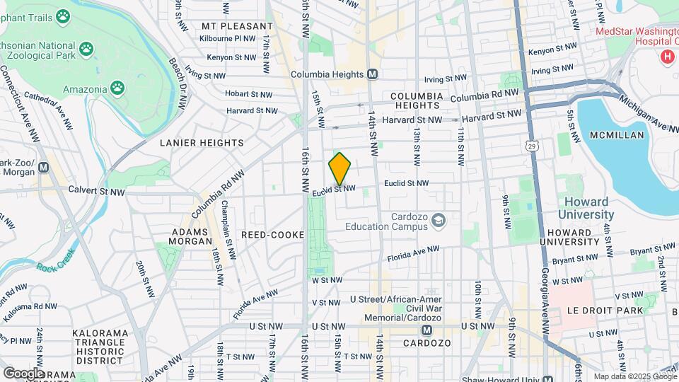 1460 Euclid St NW Map and Location Details