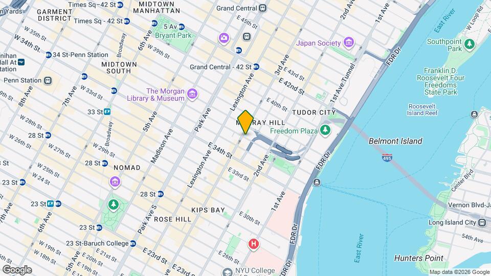 204 E 36th St Map and Location Details