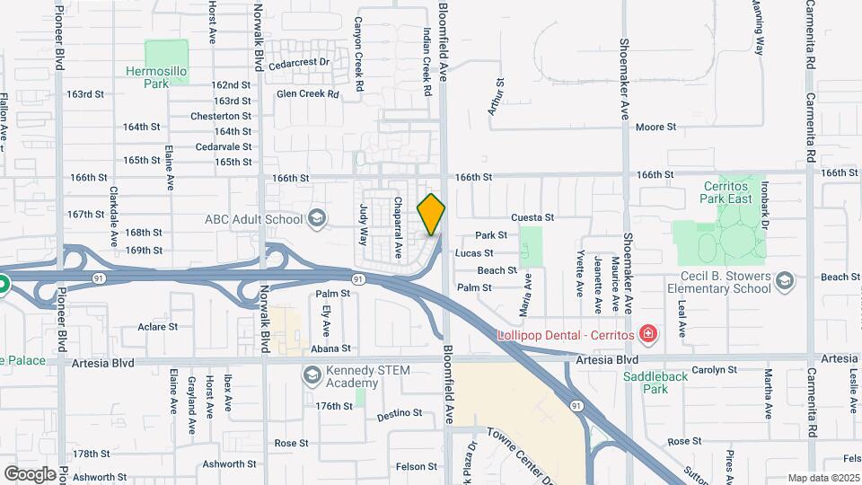 16850 Sierra Vista Way Map and Location Details