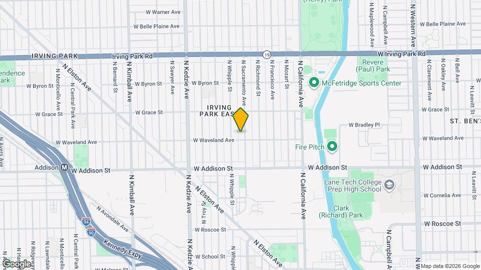 3708 N Sacramento Ave, Unit 2 Map and Location Details