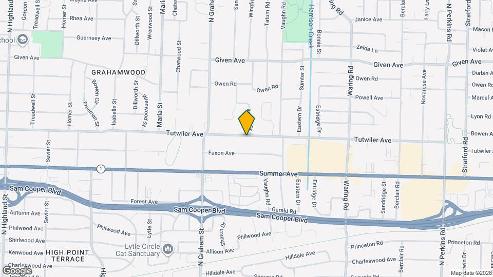 4091 Tutwiler Ave Map and Location Details