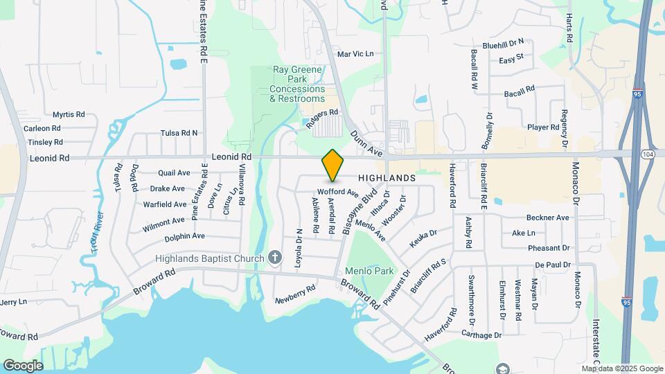 1719 Wofford Ave Map and Location Details