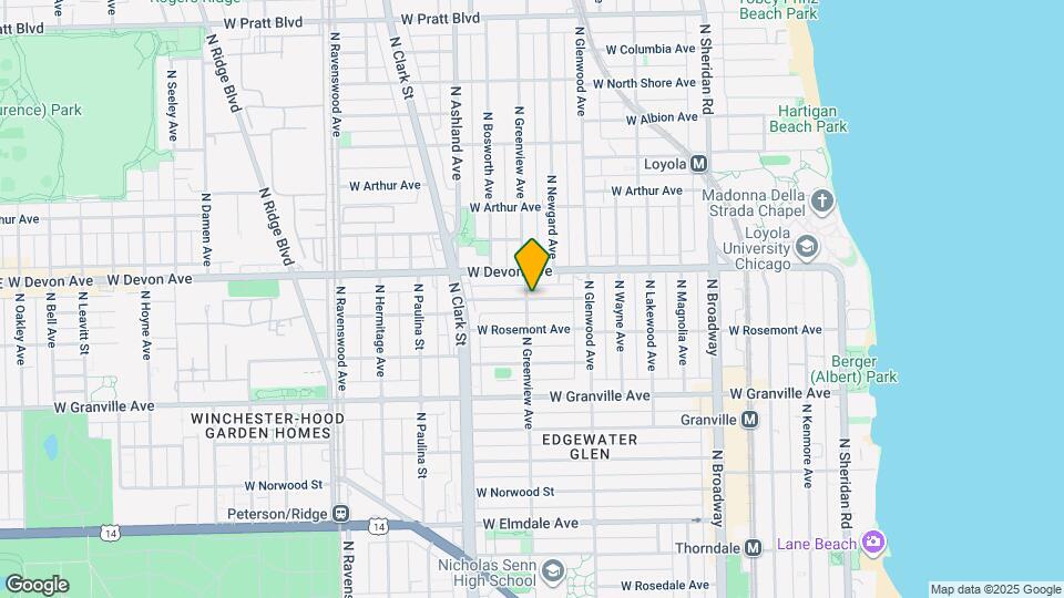 1456 W Highland Ave Map and Location Details