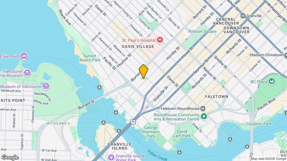 1333 Hornby St Map and Location Details