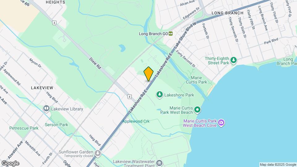 1437 Lakeshore Rd E Map and Location Details