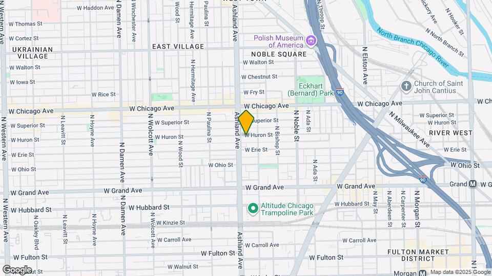 1523 W Huron St, Unit 3 Map and Location Details