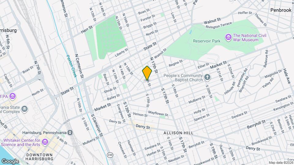 26 N 16th St Map and Location Details