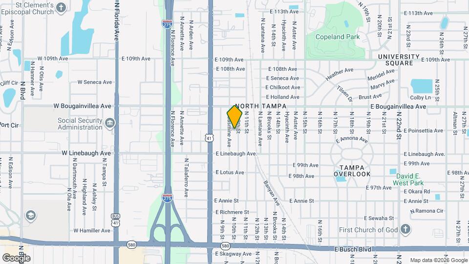 921 E Poinsettia Ave Map and Location Details