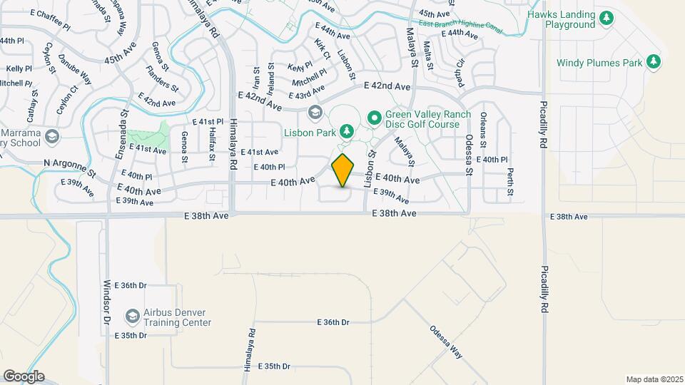 20764 E 39th Ave Map and Location Details