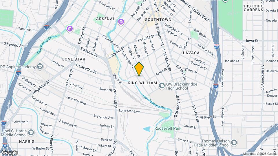 716 E Guenther St, Unit Apt B Mapa y Detalles de la Ubicación