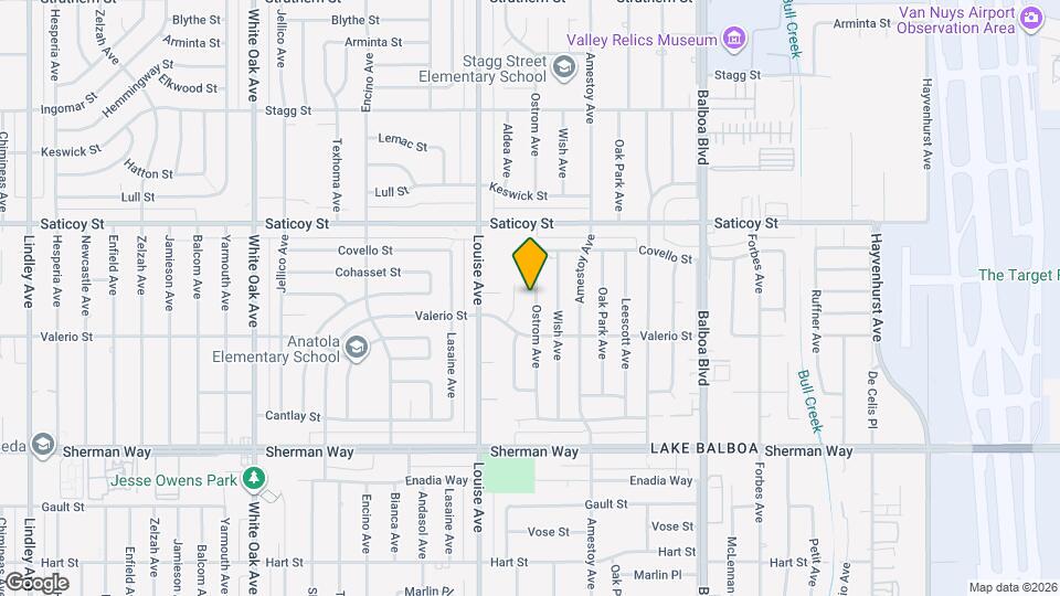 7439 Ostrom Ave Mapa y Detalles de la Ubicación