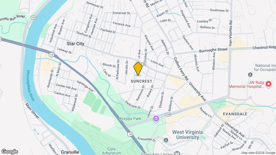 1260 Oxford Pl Map and Location Details