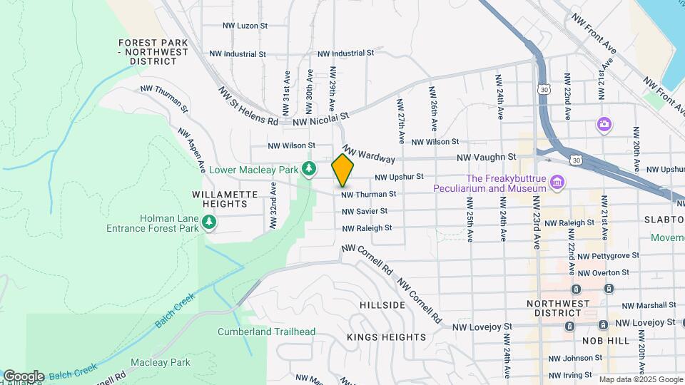 2875 NW Thurman St Map and Location Details
