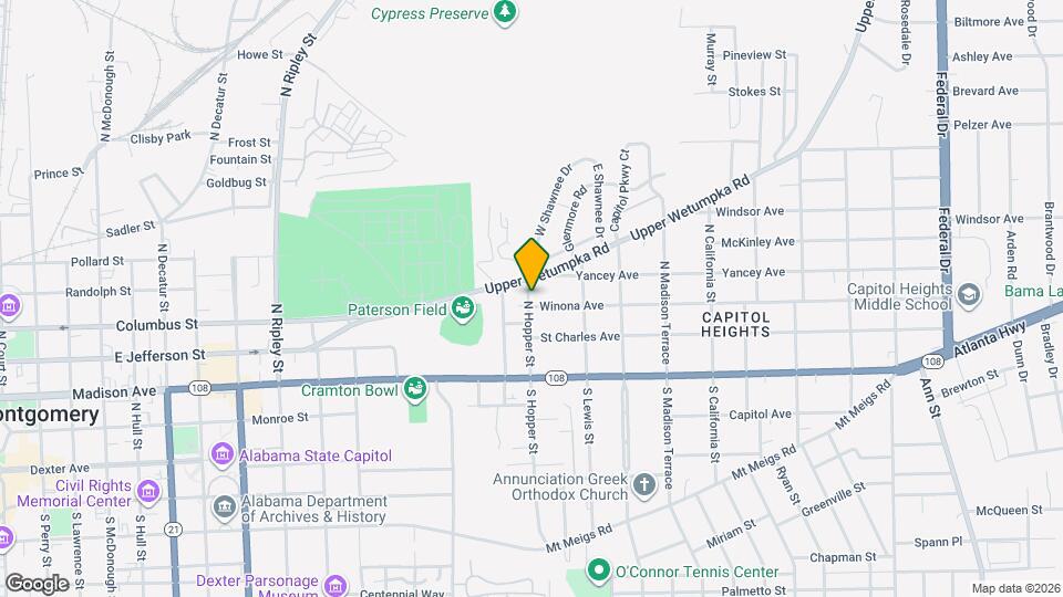 1501 Winona Ave Map and Location Details