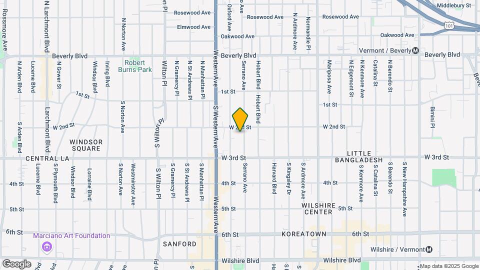 217 S Serrano Ave Map and Location Details