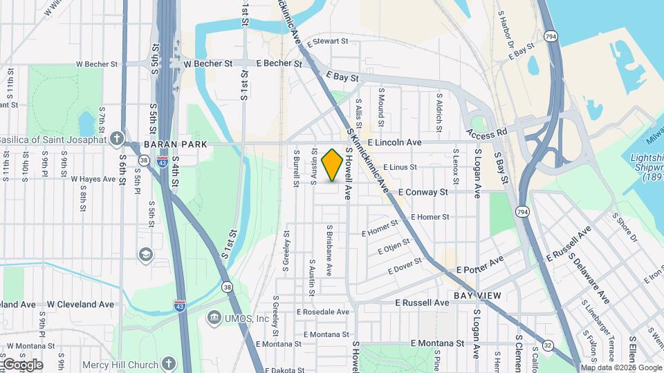 337 E Smith St, Unit upper Map and Location Details