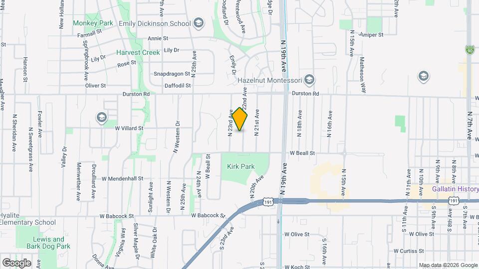 321 N 22nd Ave Map and Location Details