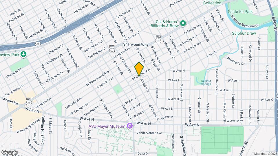 2102 W Concho Ave Map and Location Details