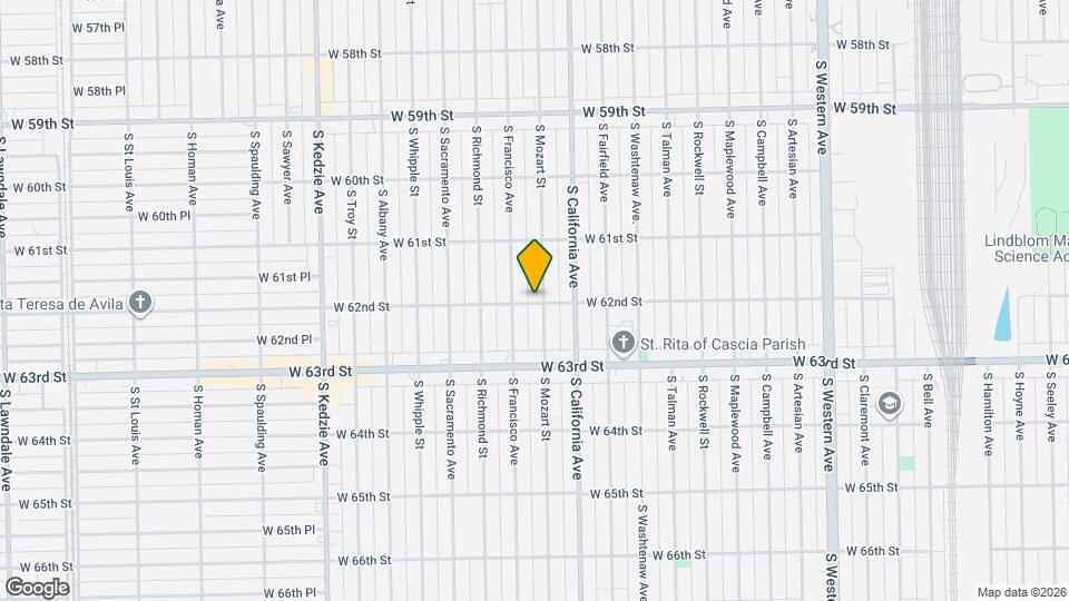 6154 S Mozart St, Unit Garden Level Mapa y Detalles de la Ubicación