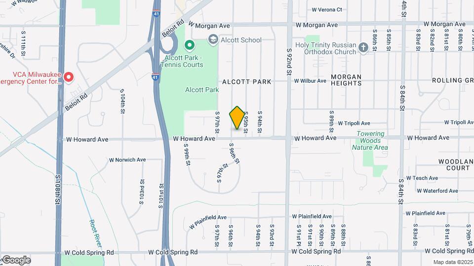 9522 W Howard Ave Map and Location Details
