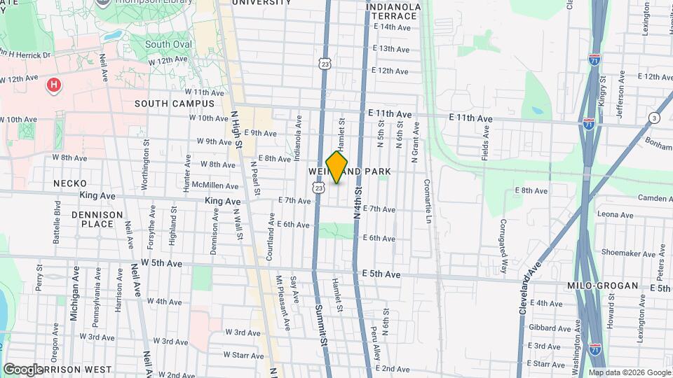 1361 Hamlet St Mapa y Detalles de la Ubicación