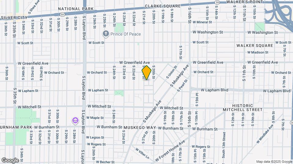 1544 S 21st St, Unit UPPER Map and Location Details