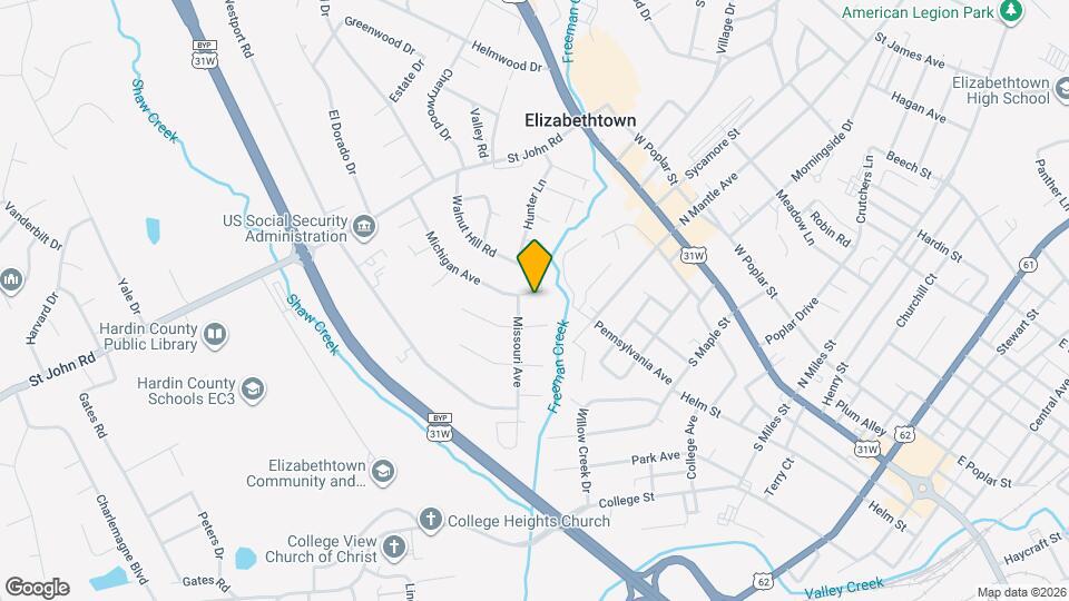 404 Michigan Ave Map and Location Details