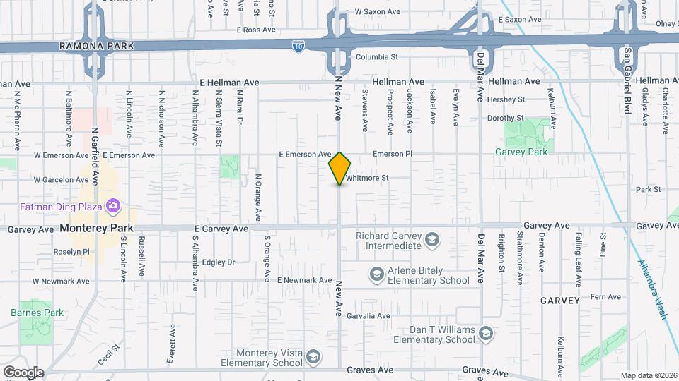 190 N New Ave Map and Location Details