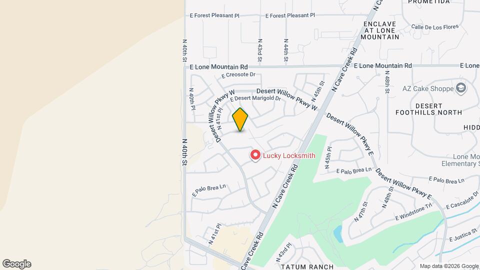 4189 E Rancho Caliente Dr Map and Location Details