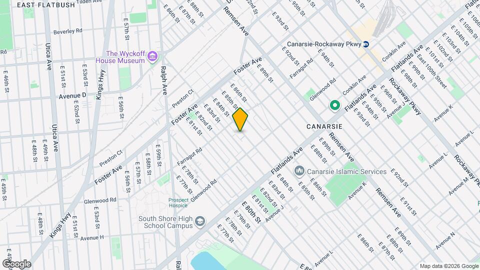 638 E 84th St Map and Location Details