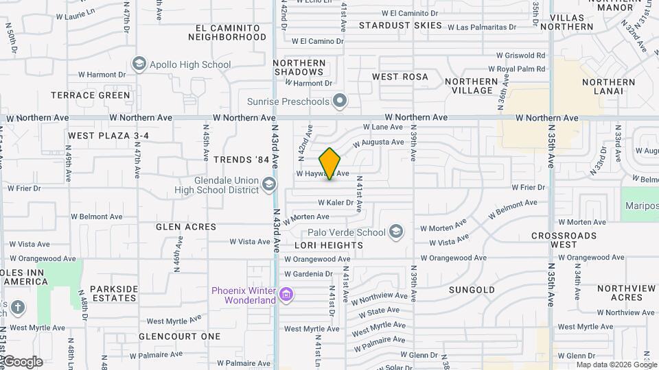 4144 W Frier Dr Map and Location Details