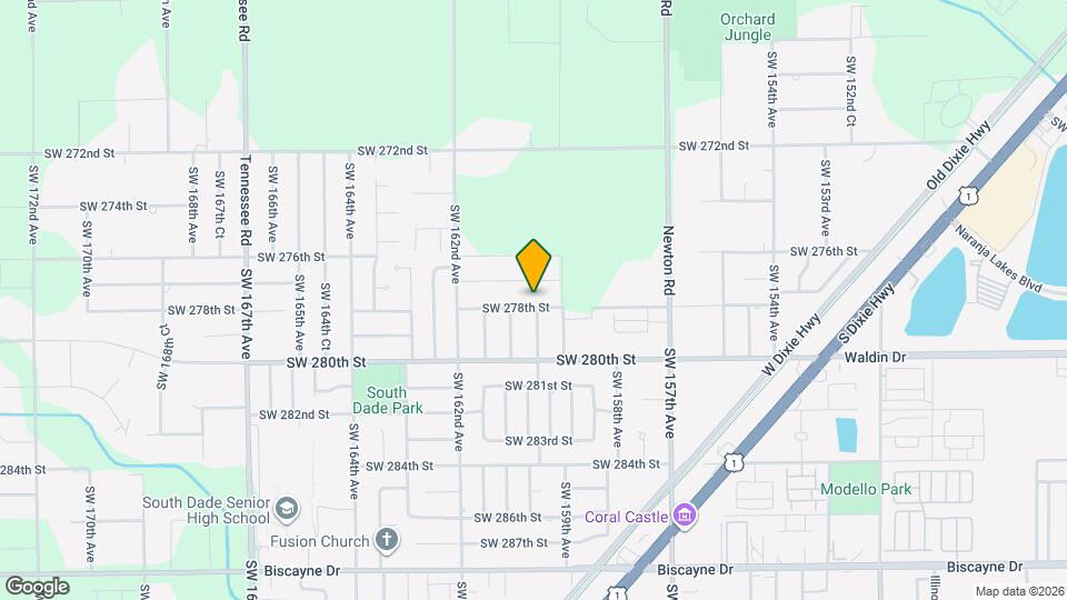 15959 SW 278th St Map and Location Details