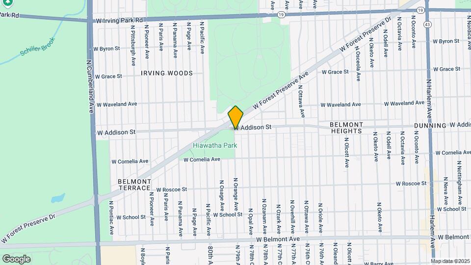 7859 W Addison St Map and Location Details