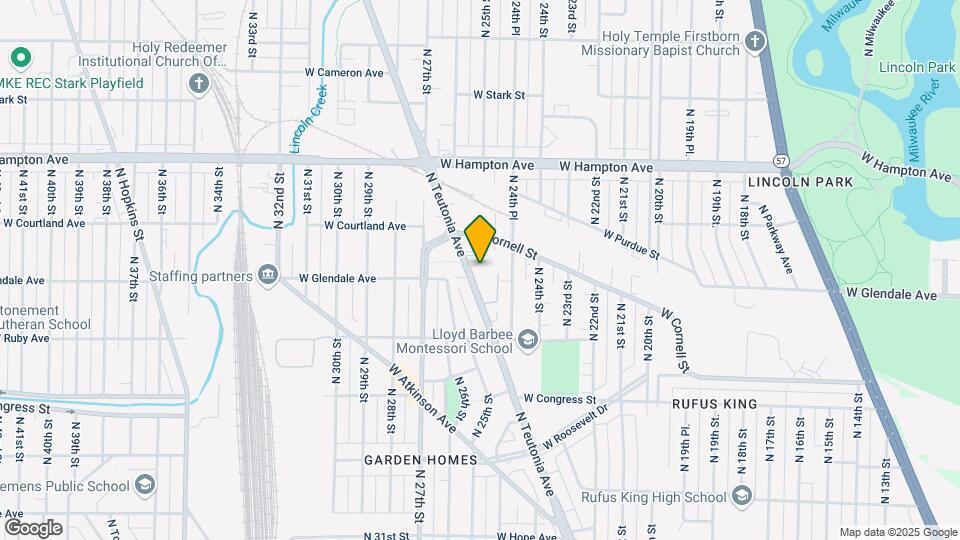 4614 N Teutonia Ave Mapa y Detalles de la Ubicación