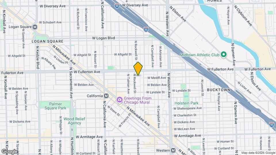 2335 N Rockwell St, Unit C4 Map and Location Details