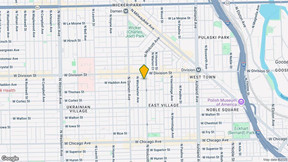 1134 N Wolcott Ave Map and Location Details