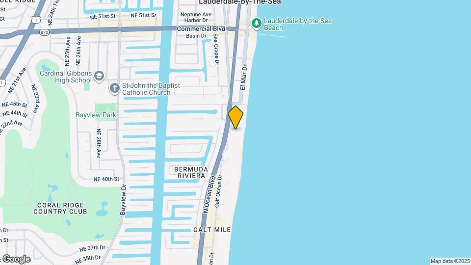 4300 N Ocean Blvd Map and Location Details
