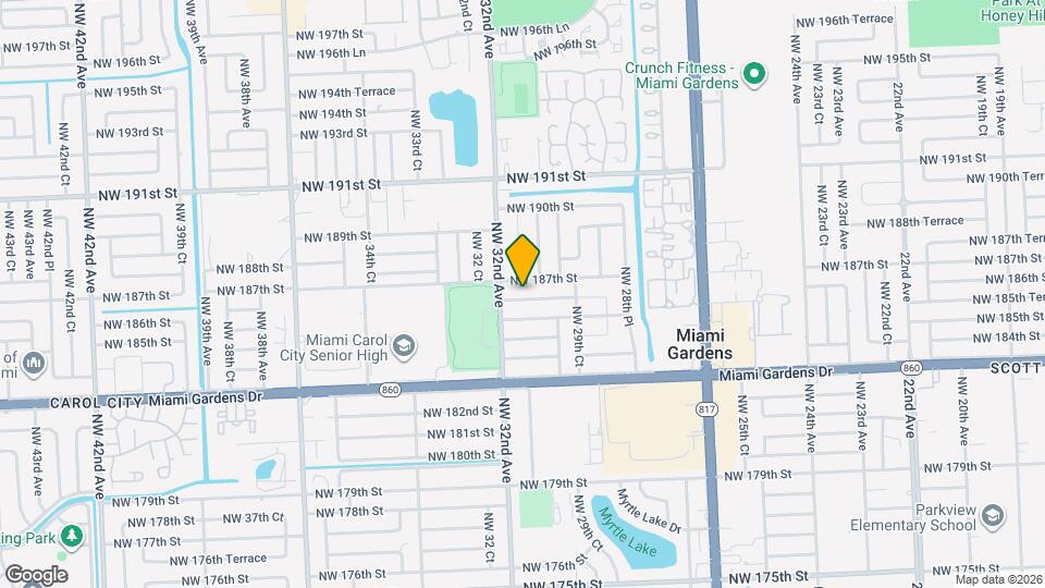 3051 NW 186th Terrace Mapa y Detalles de la Ubicación